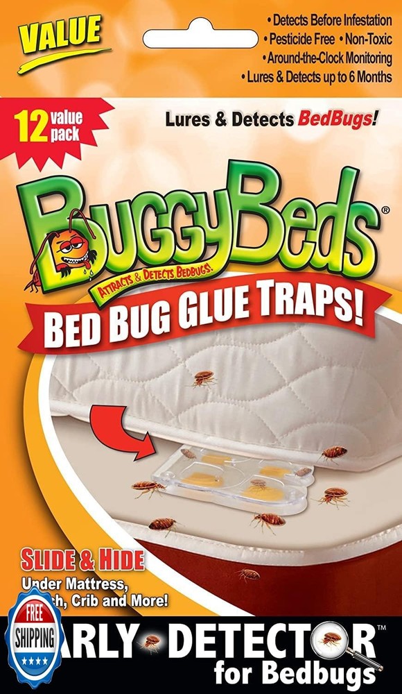 BuggyBeds® Bed Bug Glue Traps, Home, 12 Pack