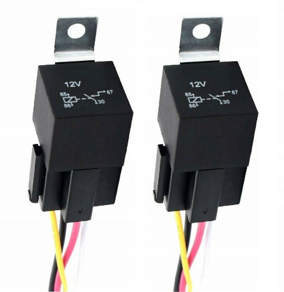 Relay Wire Harness 30A 9007 HB5 Head Light Socket High Heat Plug Halogen Replace