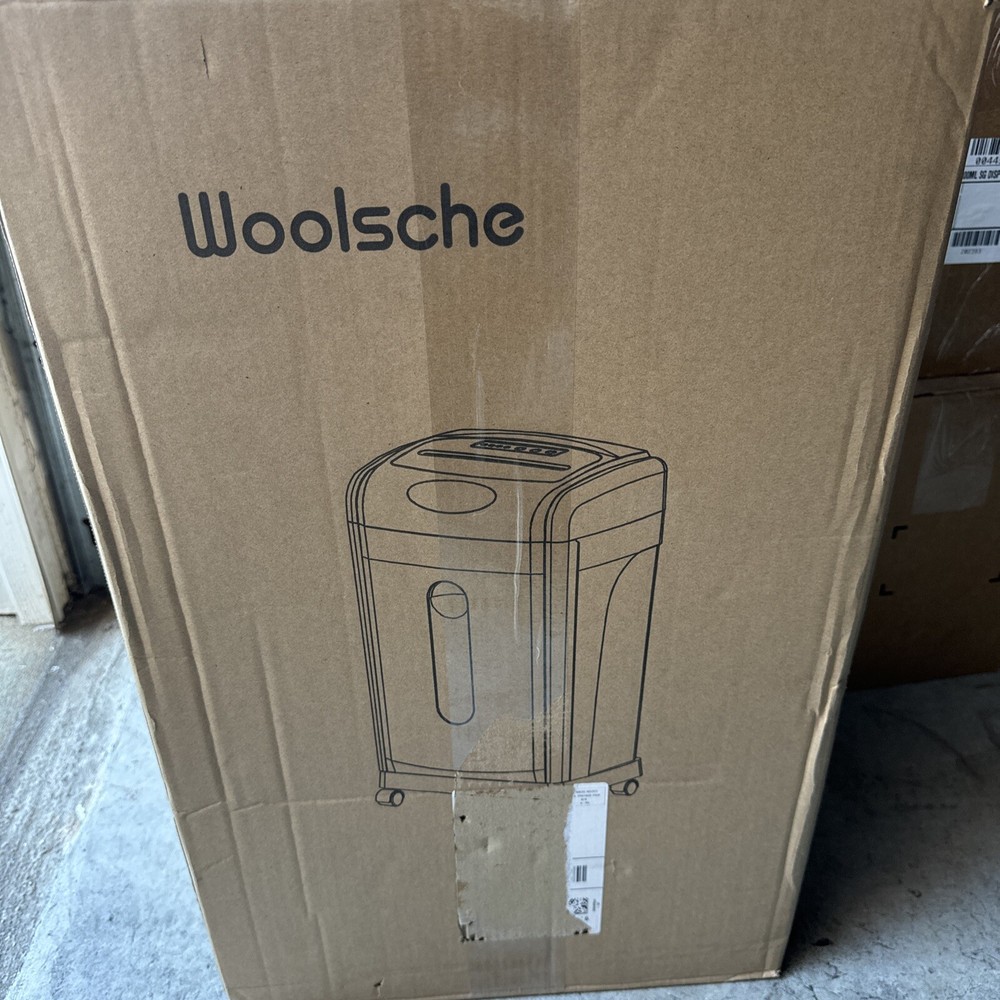 Woolsche 10 Sheets Micro Cut Office Home Paper shredder Machine With 20L Bin NEW