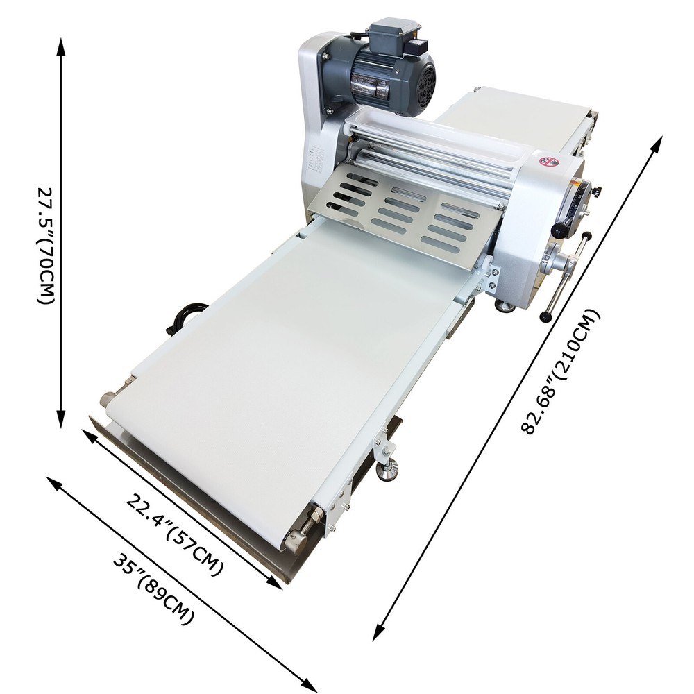 110V Dough Sheeter Reversible Roller Croissant Roller Sheeter for Pastry Dough