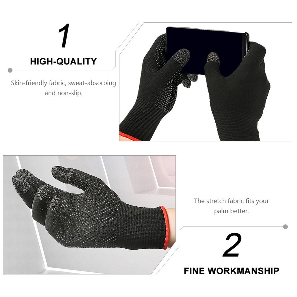 Mobile Game Gloves Pair Touchscreen Compatible Sweat Proof For Climbing