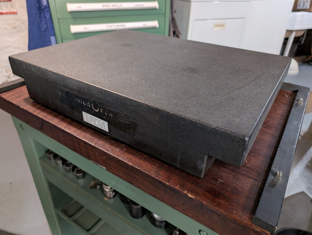 Granite Surface Plate, 24"x18", Collins MicroFlat, Grade AA reconditioned