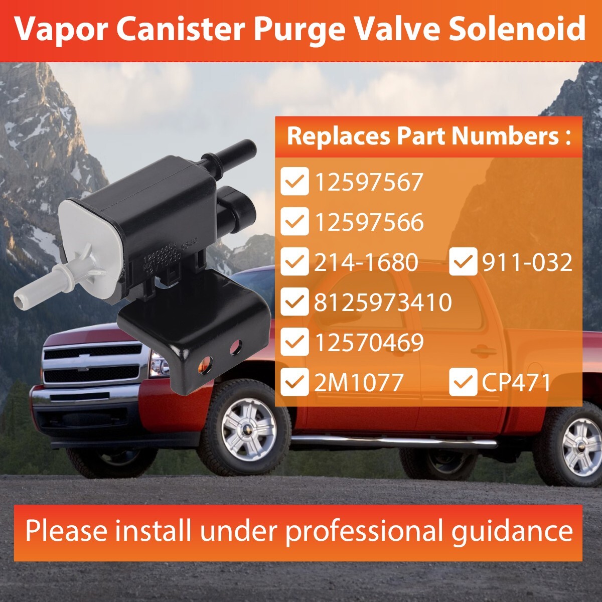 EVAP Vapor Canister Purge Valve Solenoid 12597567 for Chevy GMC Buick Cadillac