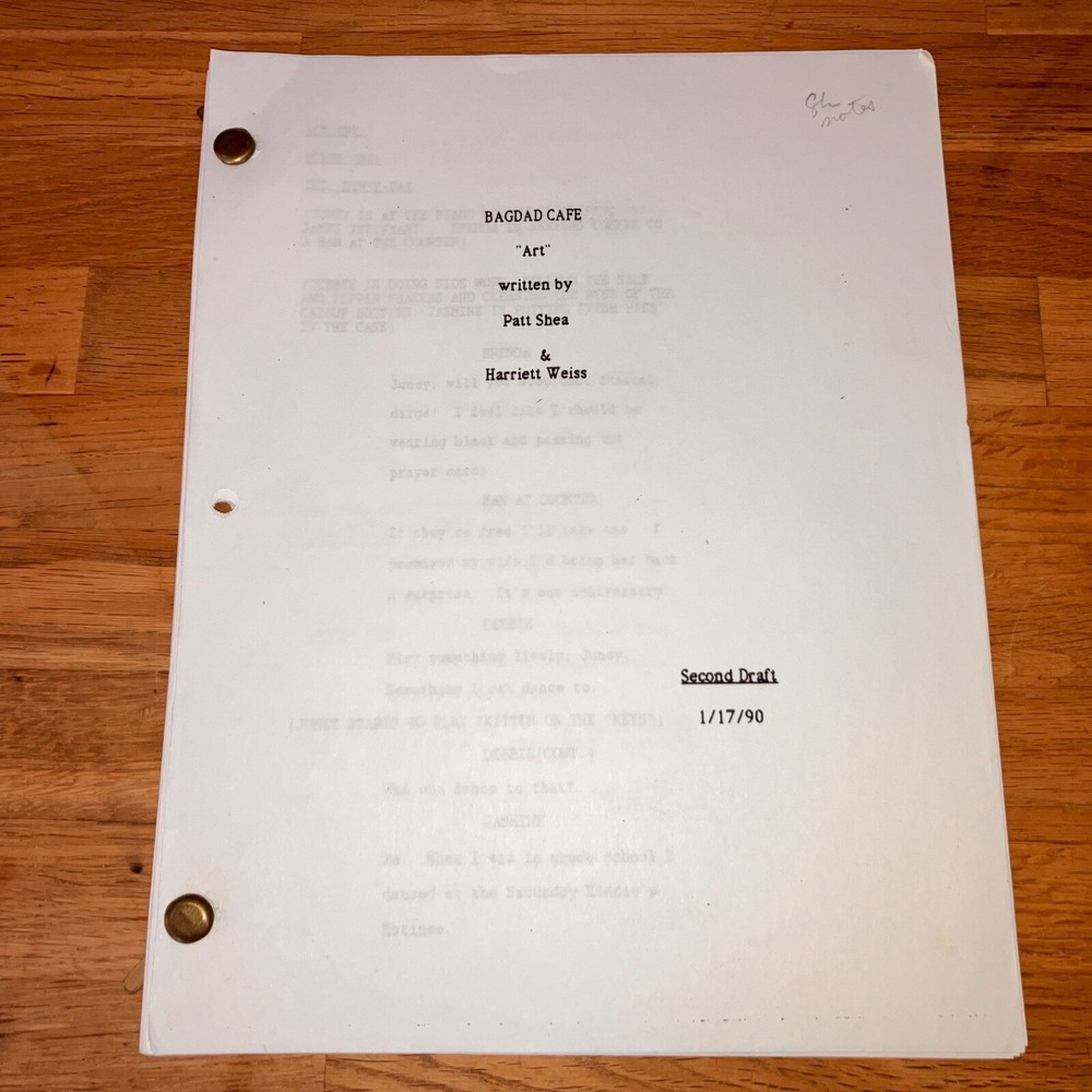 BAGDAD CAFE ('90) 9-Script Sandy Krinkski Story Editor Archive w/NOTES + COA!
