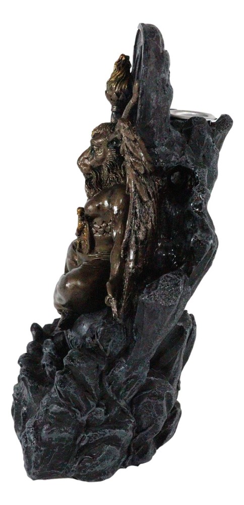 Ebros Sabbatic Goat Baphomet Pentagram Sigil Backflow Cone Incense Burner