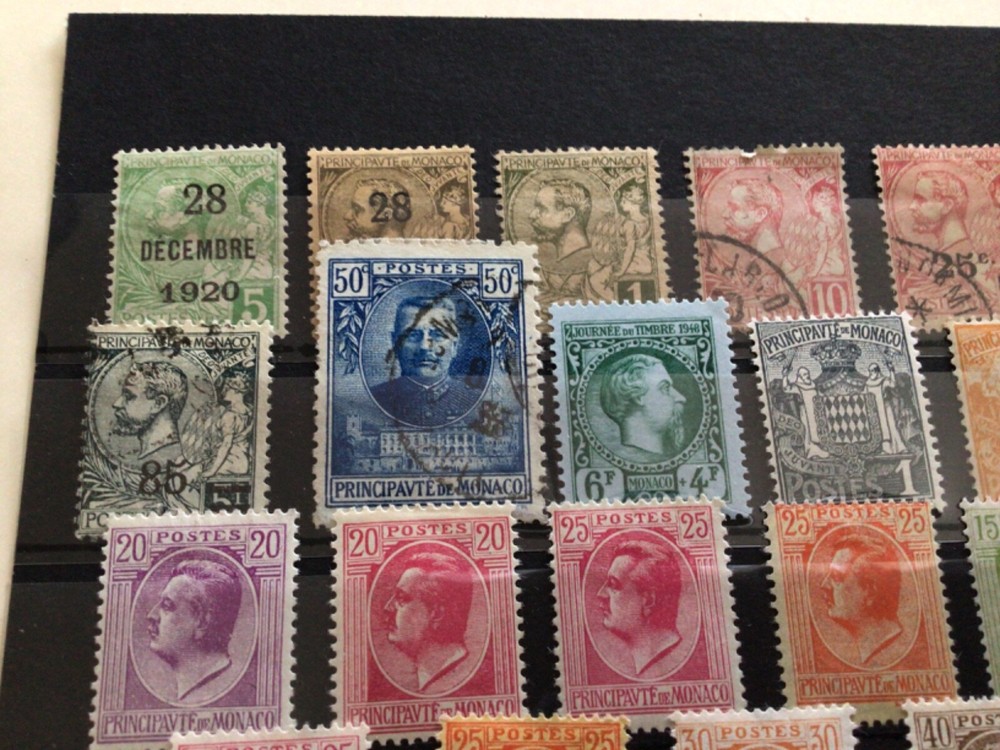 Monaco early mounted mint & used stamps A12593