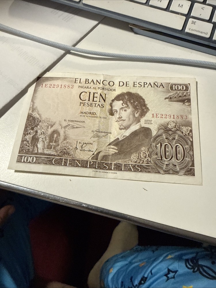 Spain- 100 Pesetas- 1965