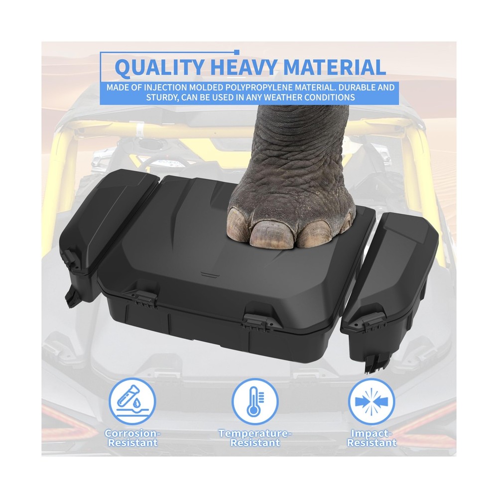 96L Large Capacity Rear Cargo Box & 13.5L Bed Side Removable Storage Tools Bo...