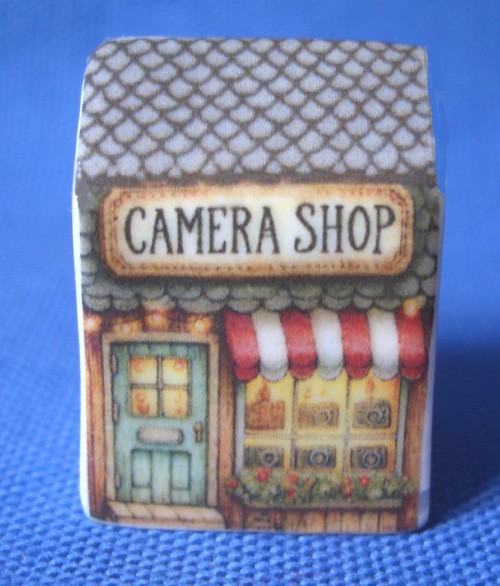 Birchcroft Miniature House Shaped Thimble -- Camera Shop