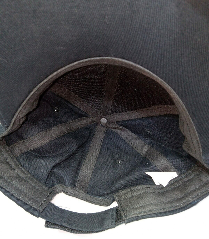 Rhinestone Womens One Size Adjustable Hook Loop Classy Black Cotton Hat Cap