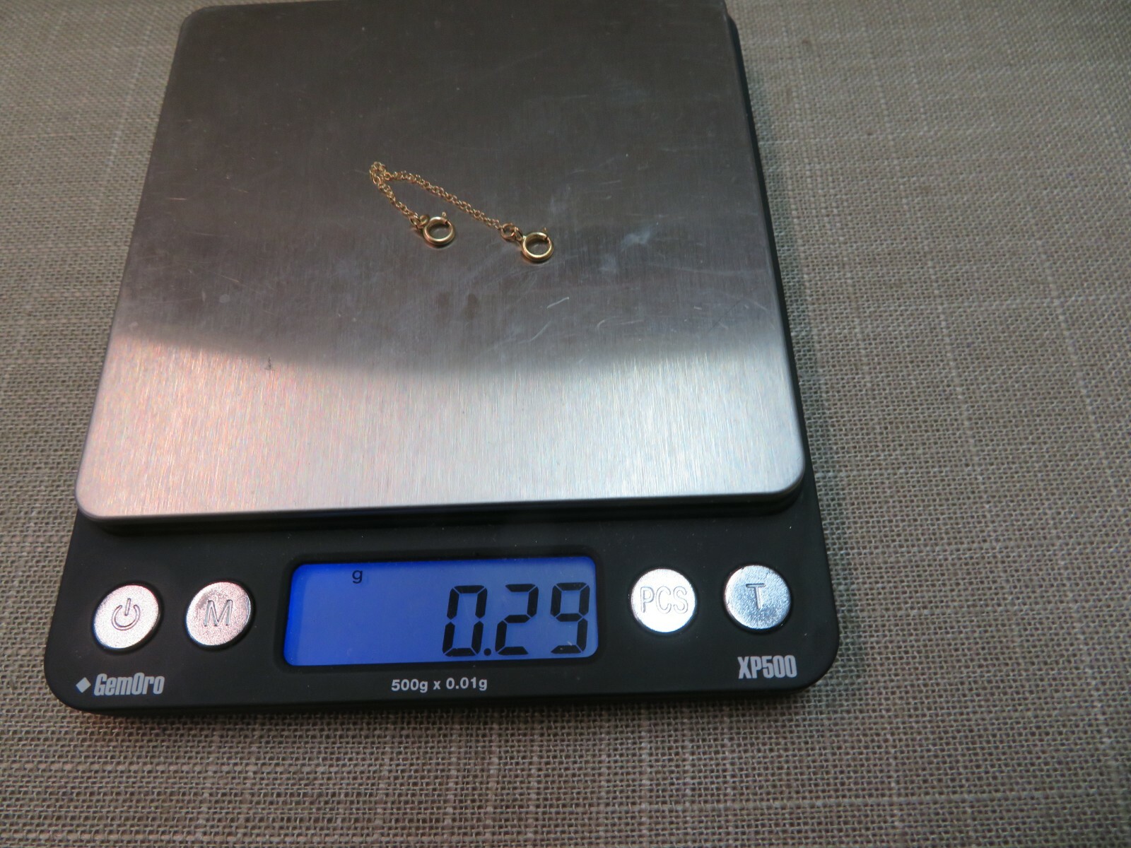 2 5/8" 14K Solid Yellow Gold Safety Chain Extender 1.2 mm x 65 mm