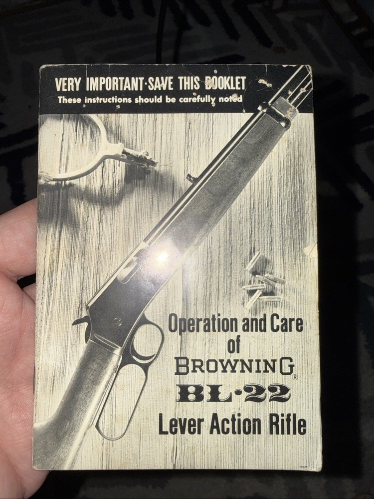 Browning  Model BL-22 Owners Manual ORIGINAL !