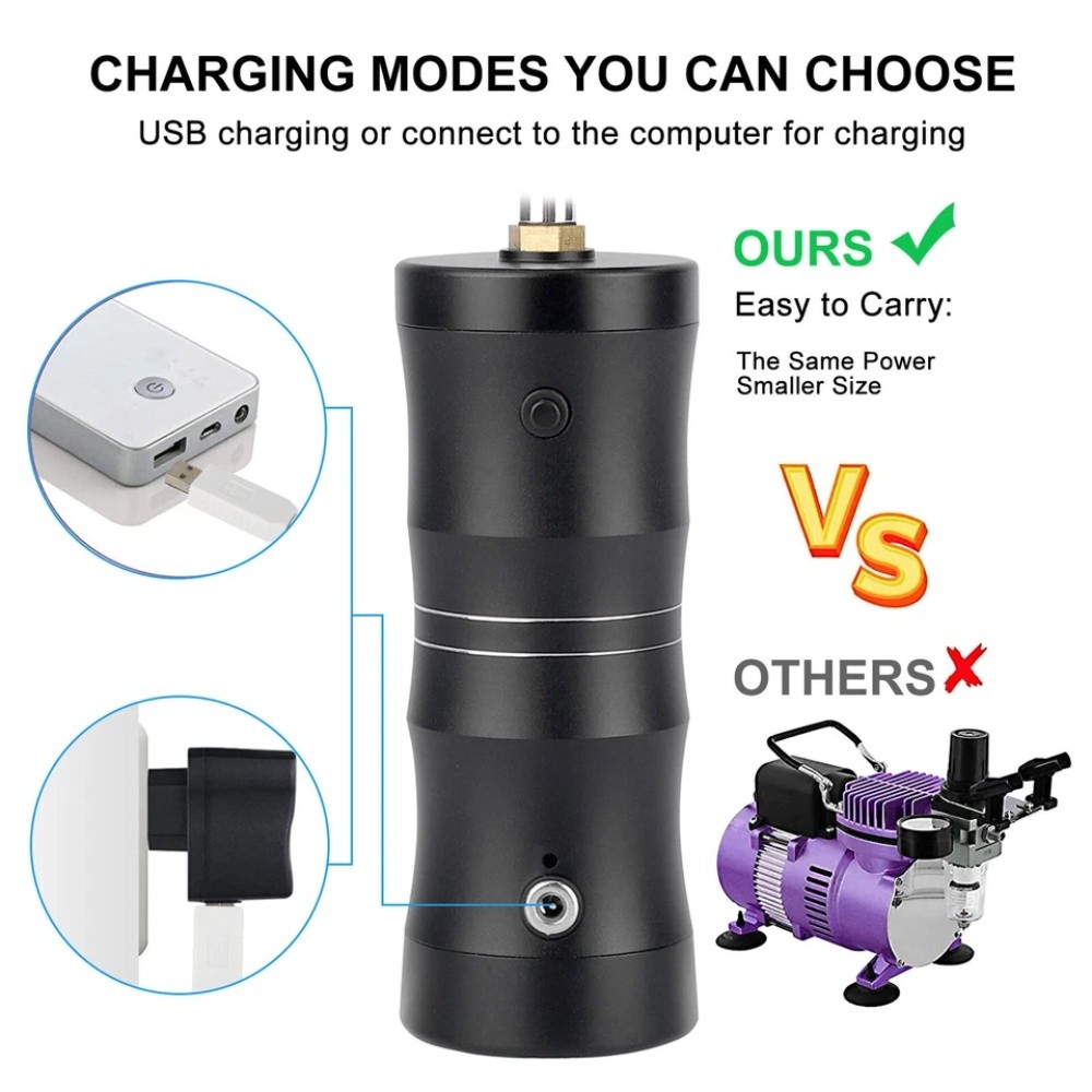 Portable Air Compressor Kit Airbrush Paint Spray Gun Nail Art Tattoo Airbrush