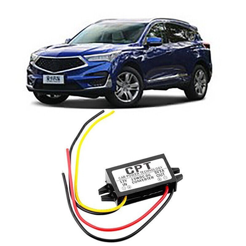 DC/DC Converter Regulator 12V Stepdown to 5V 3A 15W Car Practical Supply Module