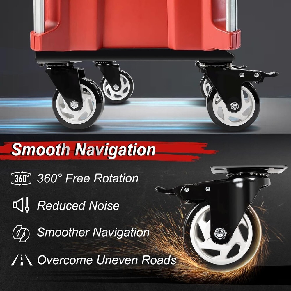 Heavy Duty Tool Box Dolly Compatible with Mil.Waukee Packout Toolboxes