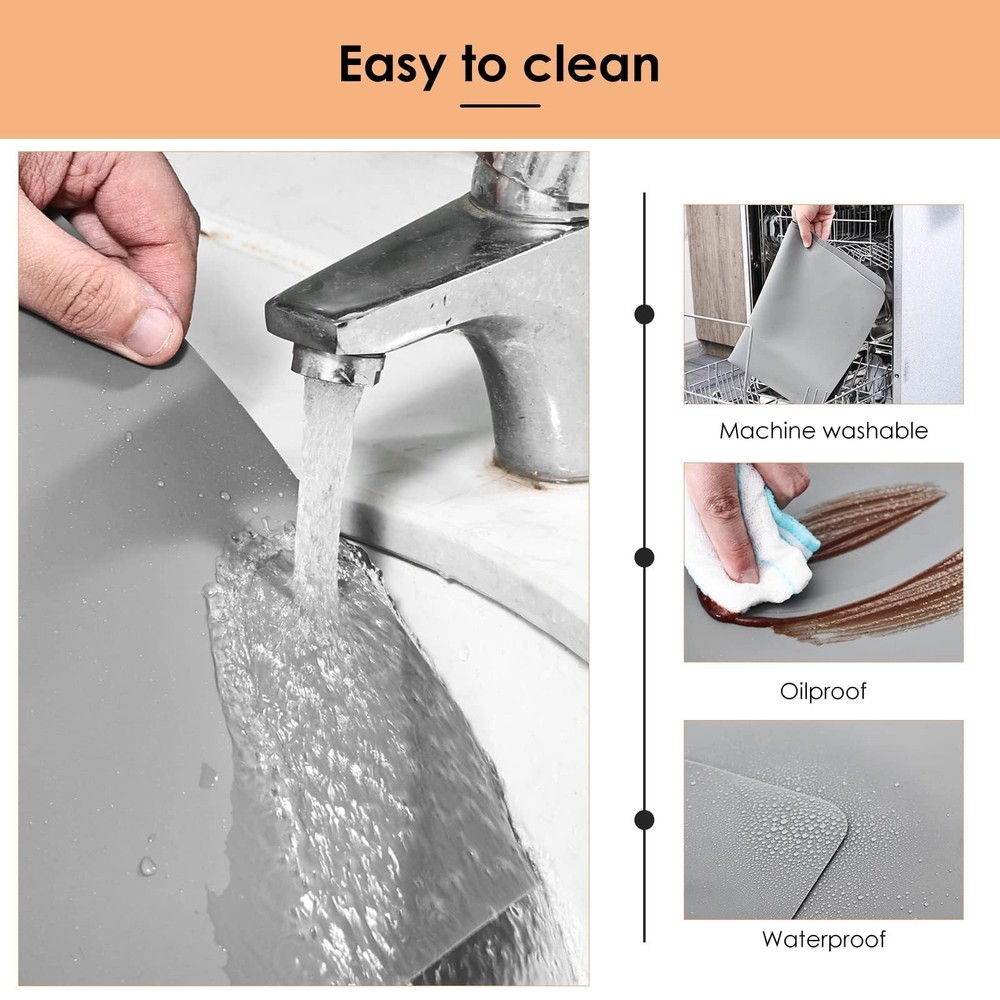 Extra Large Silicone Mat for Kitchen Worktop Protector, Thickened Nonstick He...