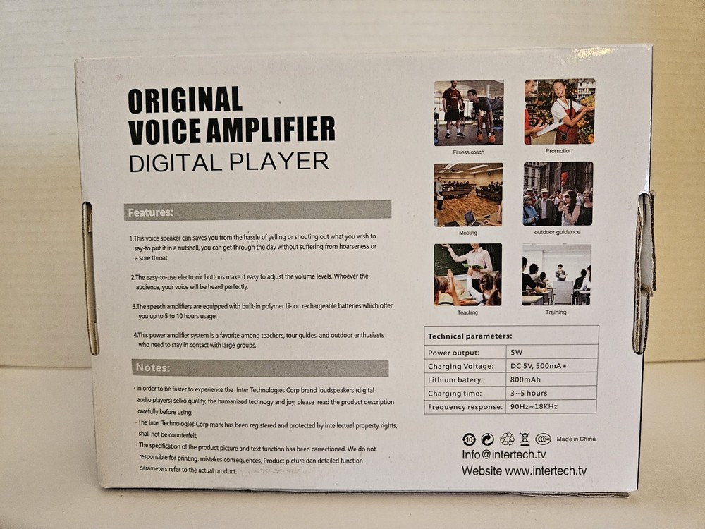 Inter Technologies Original Voice Amplifier New In Open Box