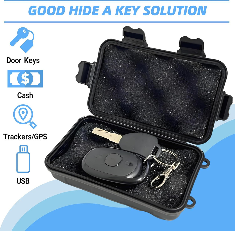 Magnetic Key Holder for Car, Hide a Key outside Magnetic Key Box, Waterproof Sec