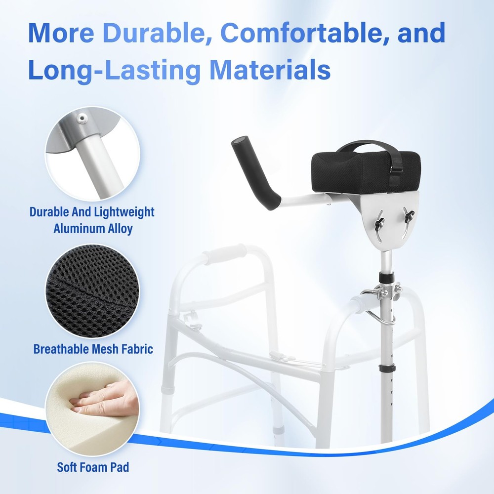 Walker Platform Attachment with Adjustable Padded Cuff - Walker Platform Acce...