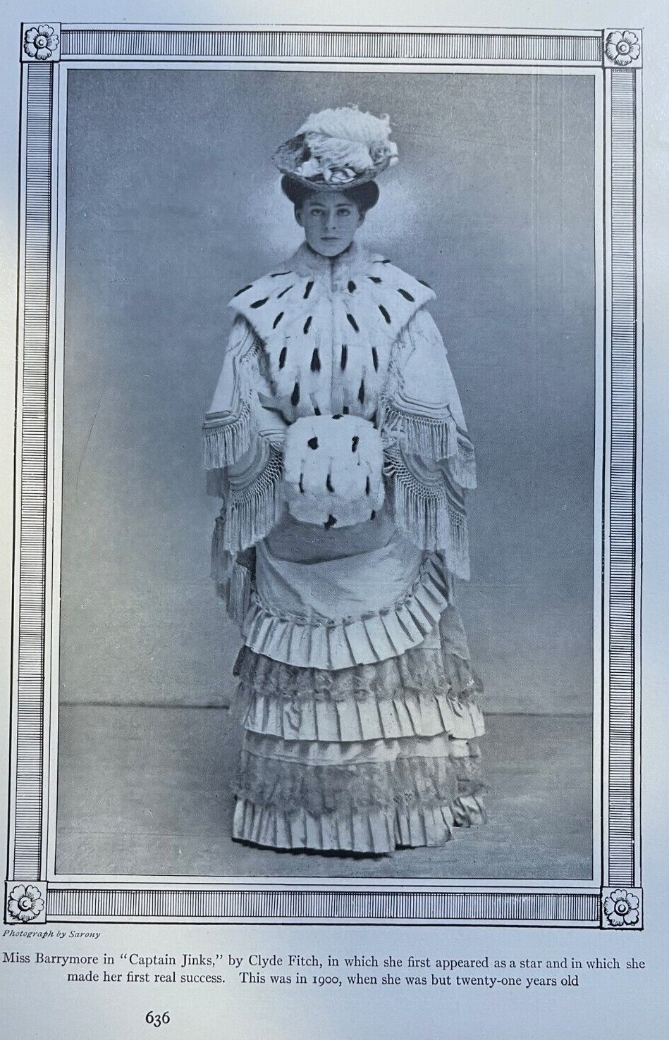 1911 Actress Ethel Barrymore illustrated