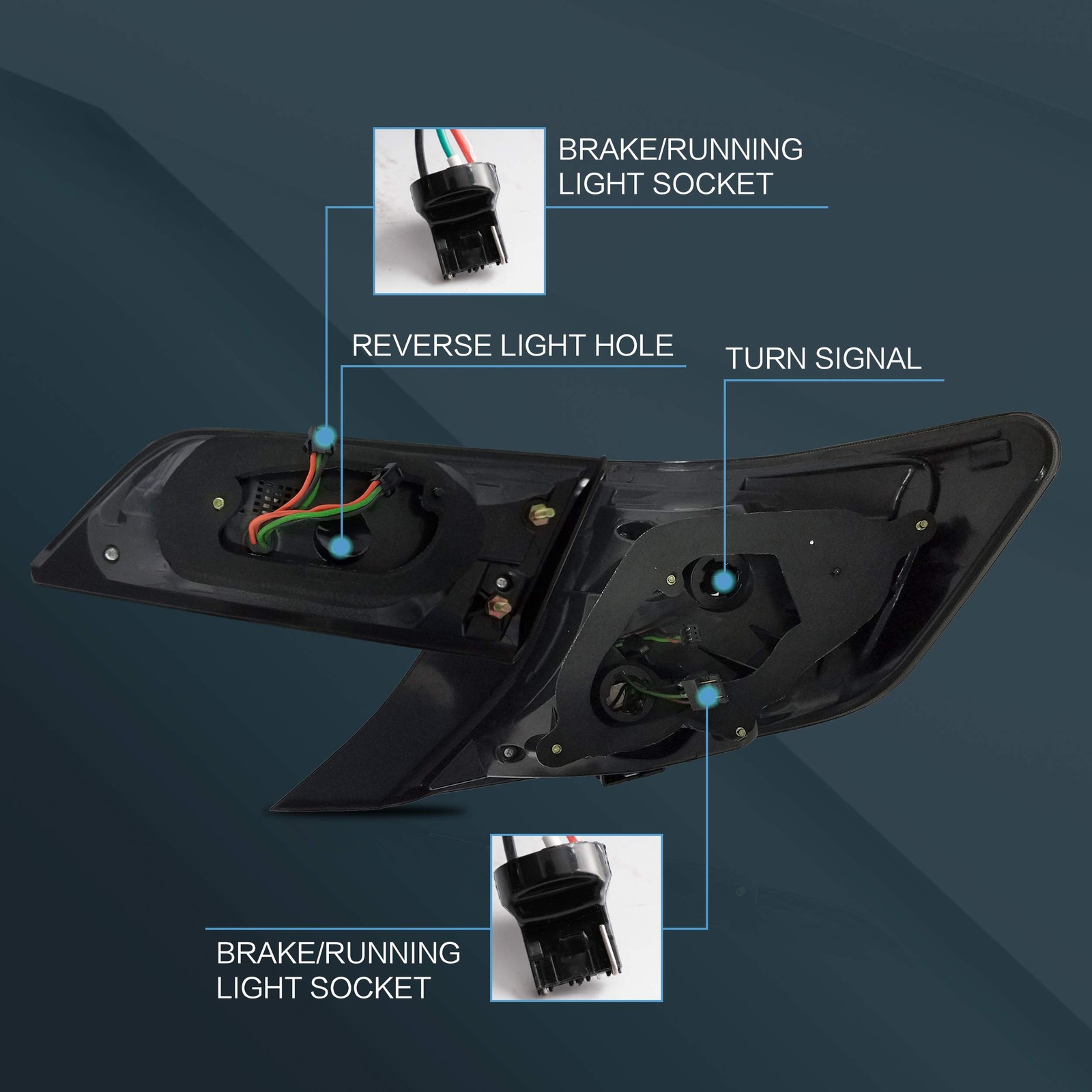 Tail Lights Assembly fit for 2012-2014 Toyota Camry Plug and Play