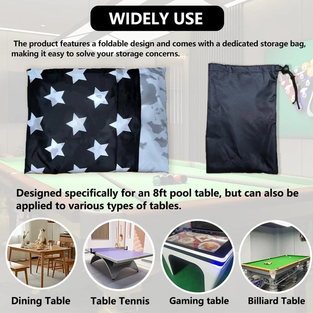 Pool Table Cover 8ft,Billiard Table Covers Waterproof Custom Tablecloth Dust ...