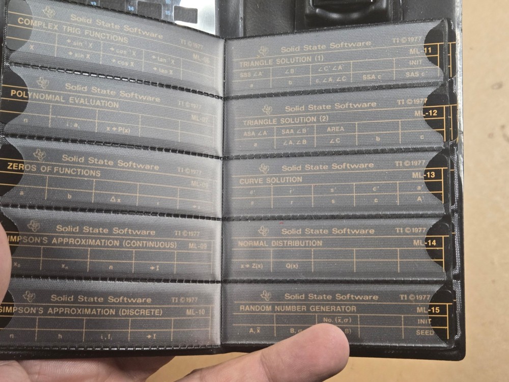 Texas Instruments Master Library Module W/Cards For TI-58/59 Calculator (3)