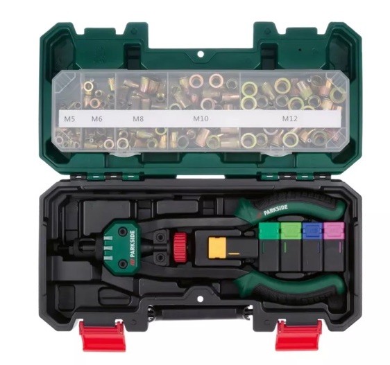 Parkside Rivet Nut Tool with Accessories