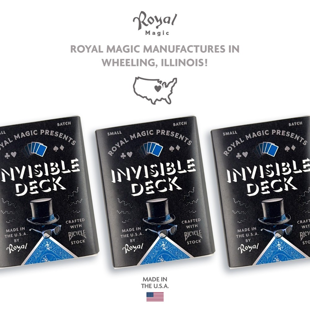 Invisible Deck Magic Trick Bicycle Playing Cards with Instruction Guide