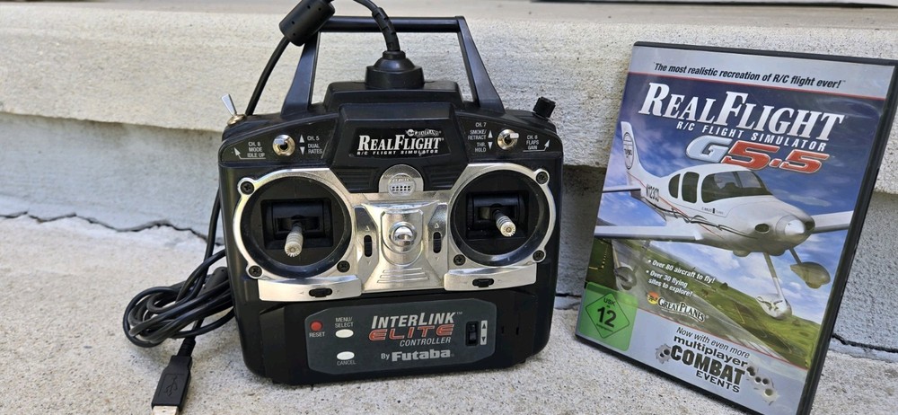 Futaba RealFlight R/C Flight Simulator Interlink Elite USB Controller +GAME G5.5