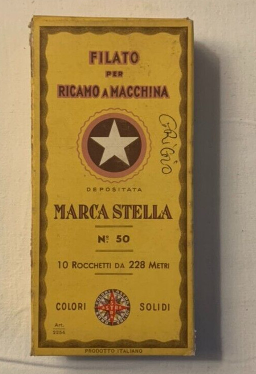 STAR GREY 10 SPOOLS 228 MT MACHINE EMBROIDERY THREAD BOX.