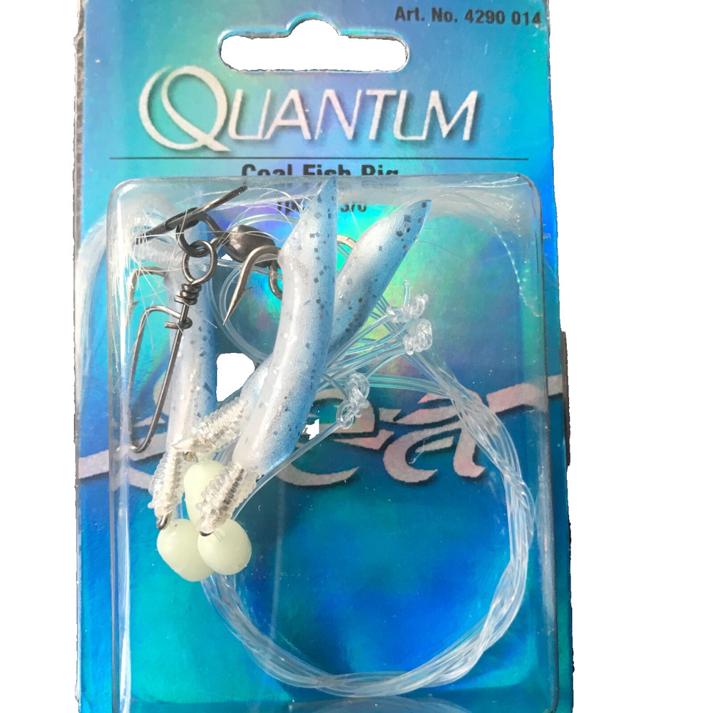 Quantum lure sea rigs coal fish 3 in pack