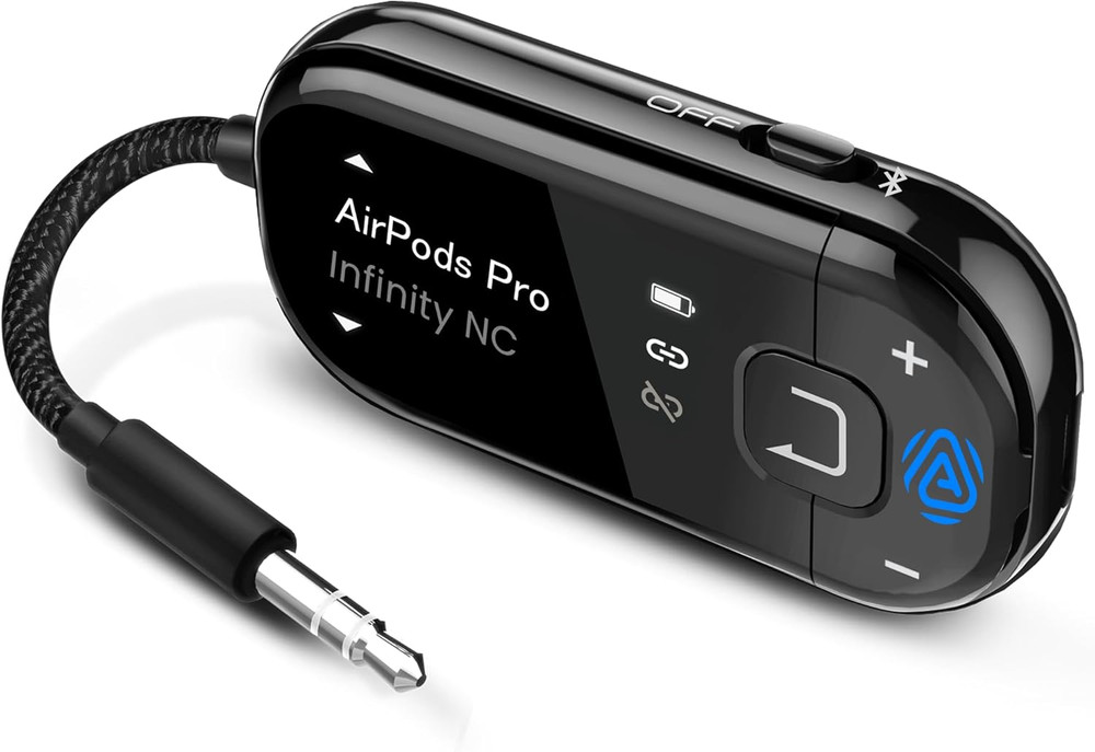 Avantree Voyager – OLED Display & Latest Auracast Bluetooth 5.4 Adapter for Airp