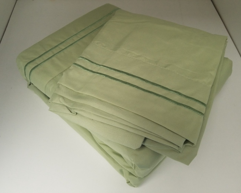 Super Single Sheet Set for Hard Side Waterbed - attached sheets with poles  Sage