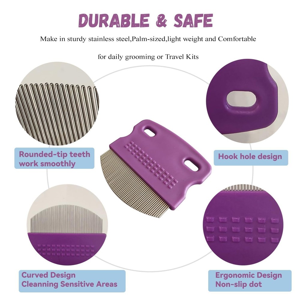 2 Pack Professional Pets Eye Combs,Pets Grooming Comb 2pcs eye combs