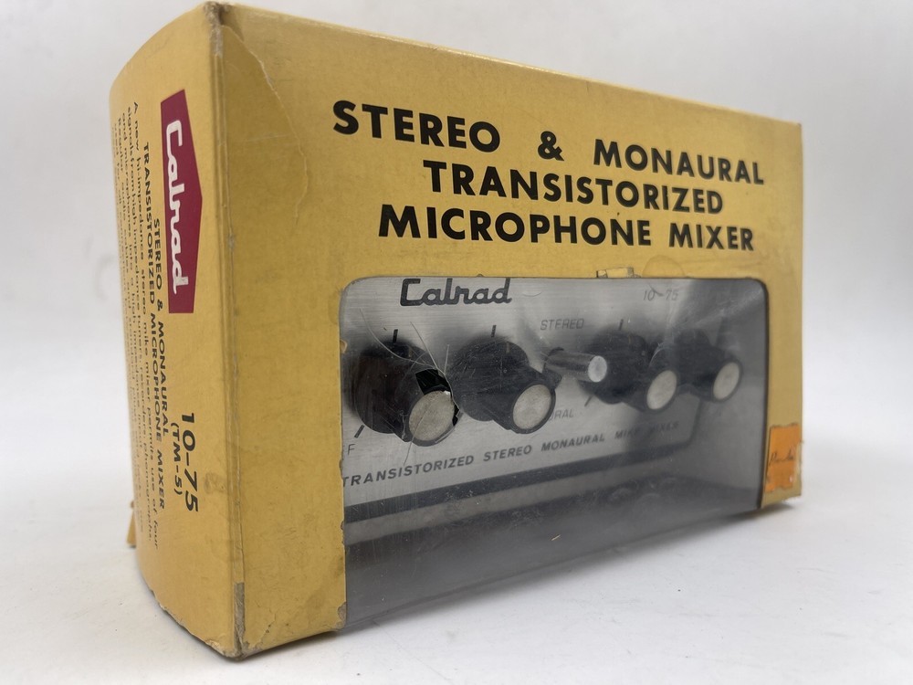 CALRAD TM-5 MIC MICROPHONE MIXER 4-CHANNEL TRANSISTORIZED