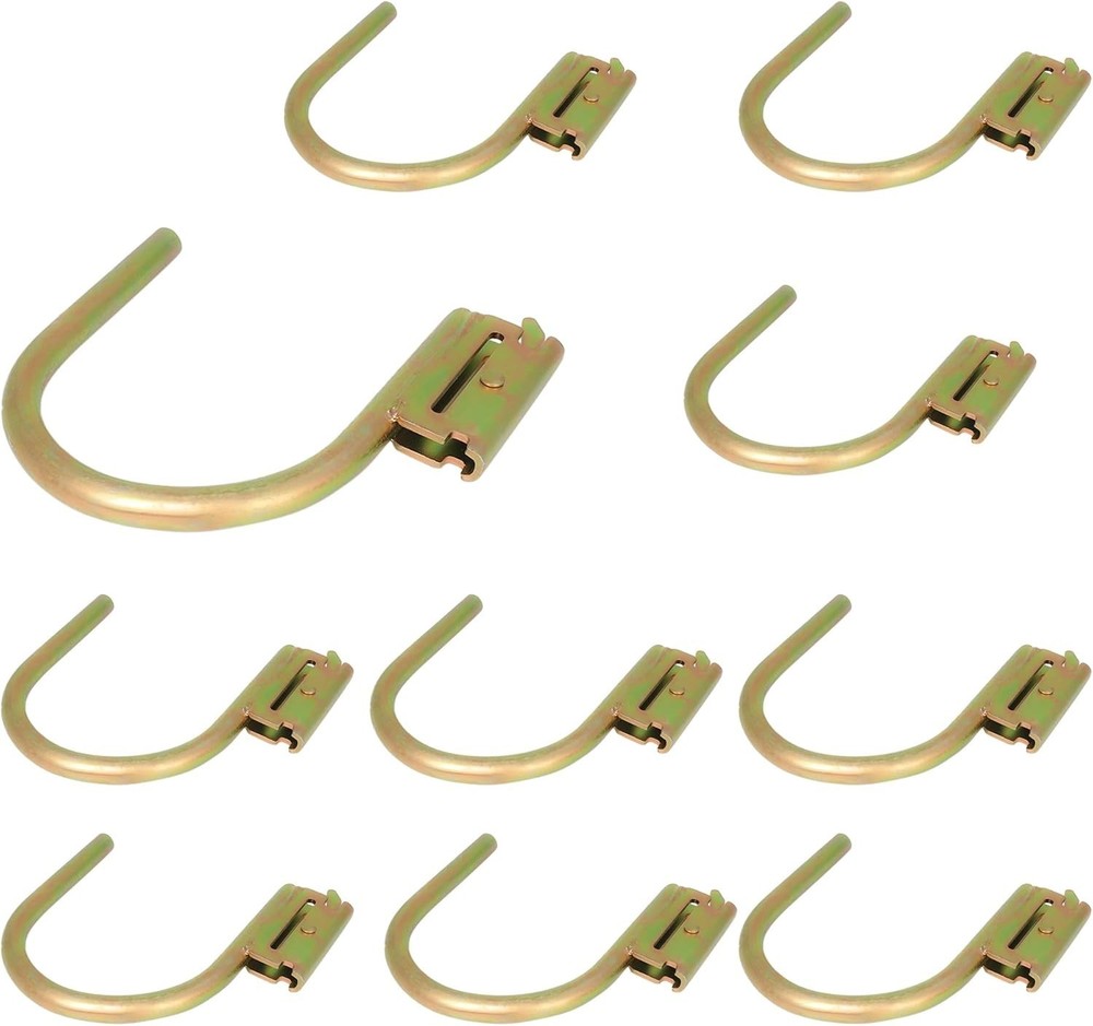 10pack E-Track J Hooks E Track Accessories for Enclosed Trailer,Workshop & Gar
