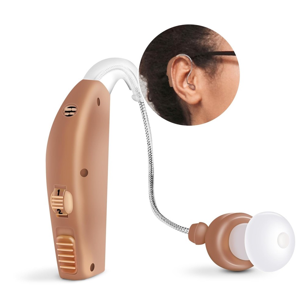 Discreet Behind-the-Ear Amplifier - Fast Charging & Adjustable Volume Control