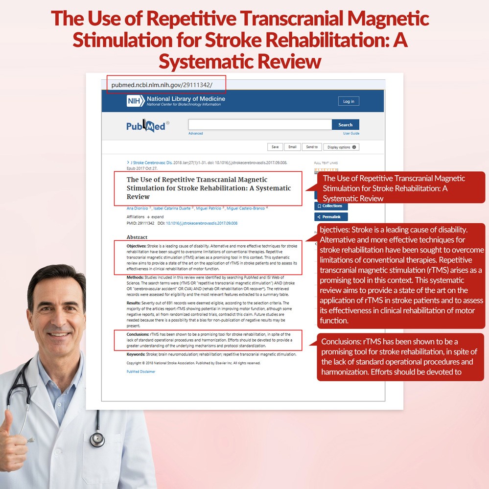 Transcranial Magnetic Stimulation Device Brain Therapy Machine for Depression