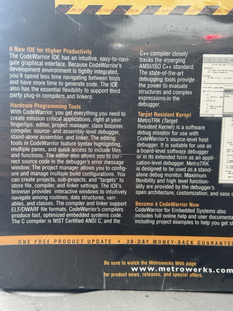 CODE WARRIOR PERSONAL JAVA PLATFORM ED-V 1 WINDOWS 95/98/NT-4.0 SOFTWARE-SEALED