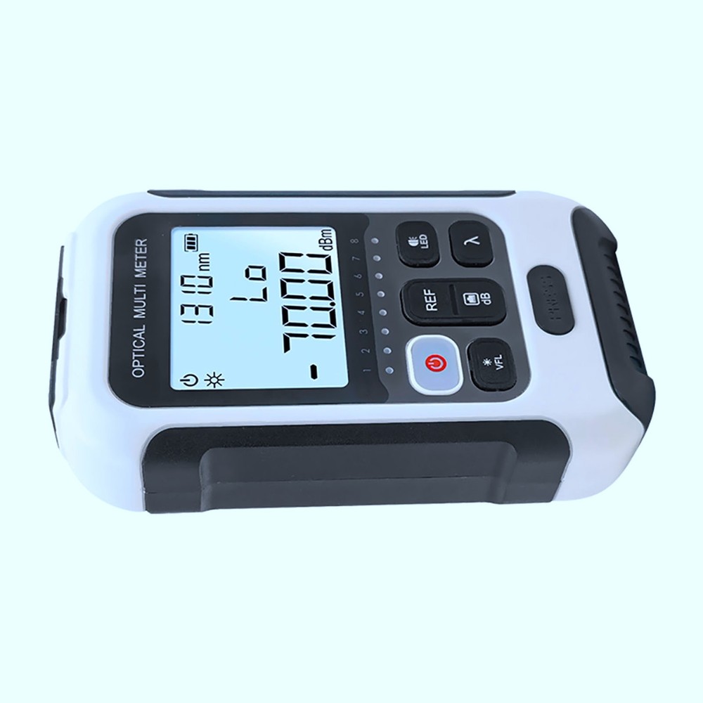 Optical Fiber Power Meter White Fiber Optic Tester For Communication Engineering