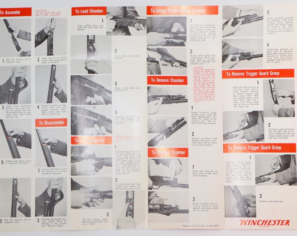 WINCHESTER INSTRUCTIONS, MODEL 50 Featherweight SA Shotgun