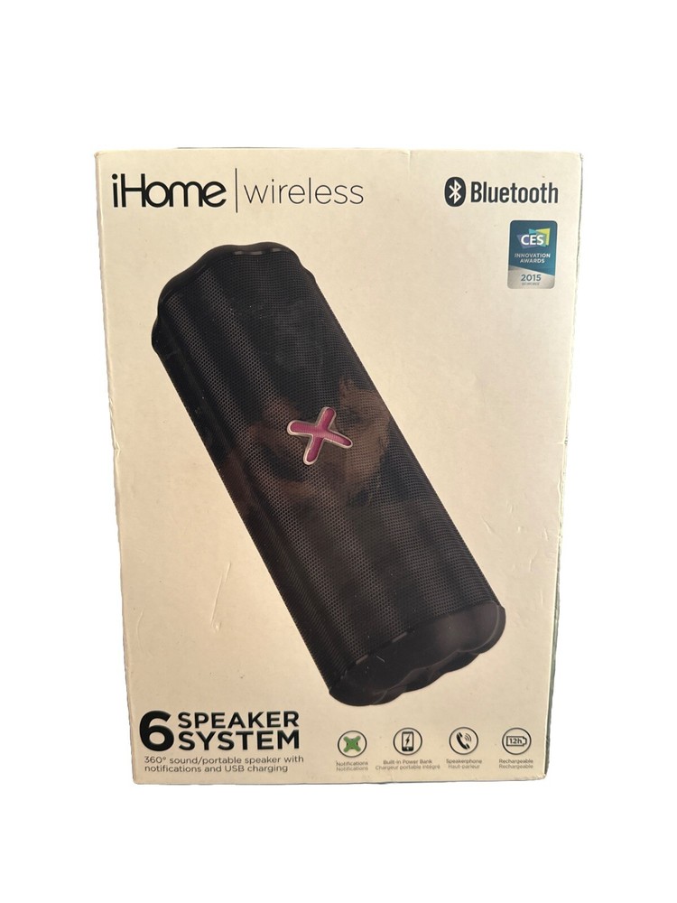 iHome Bluetooth Wireless 6 Speaker System And USB Charging