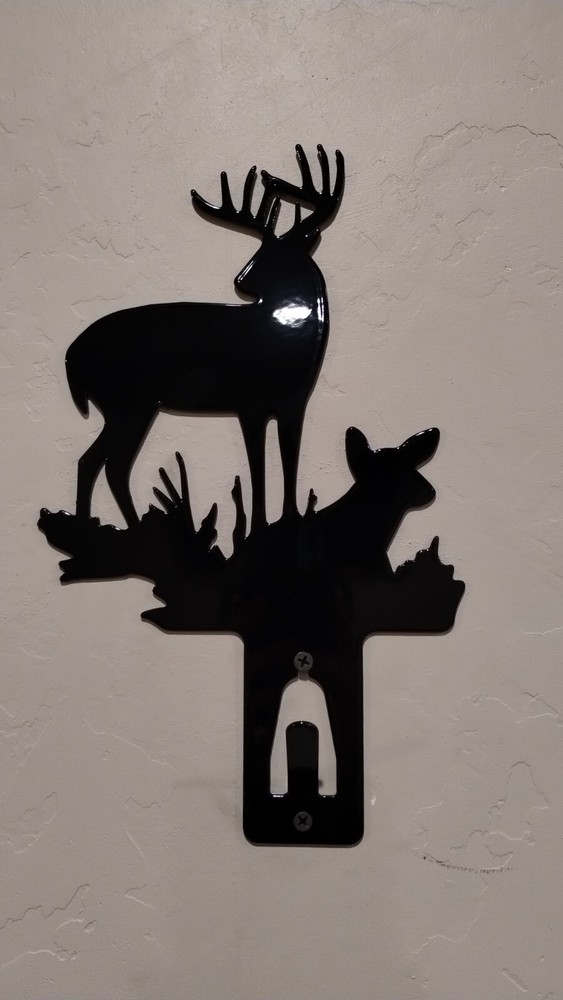 Deer Skull Hanger Black