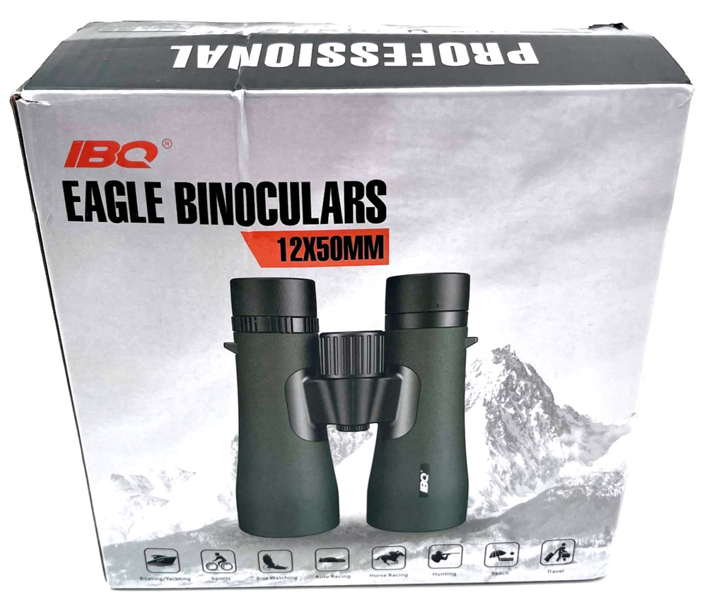 IBQ Black Professional Eagle 12x50mm UHD Binocular Pre owned