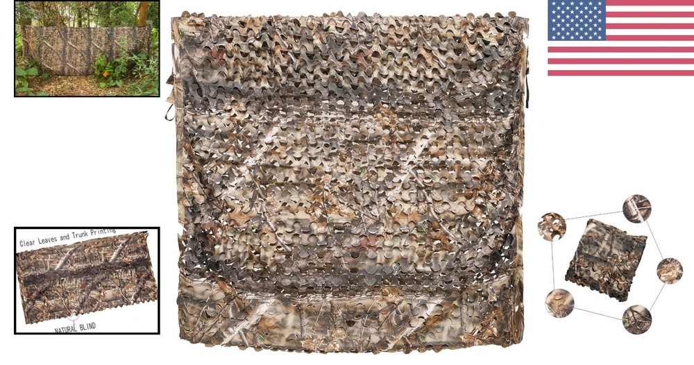 Versatile Hunting Camo Netting - Lightweight & Customizable 5x6.5ft Solution