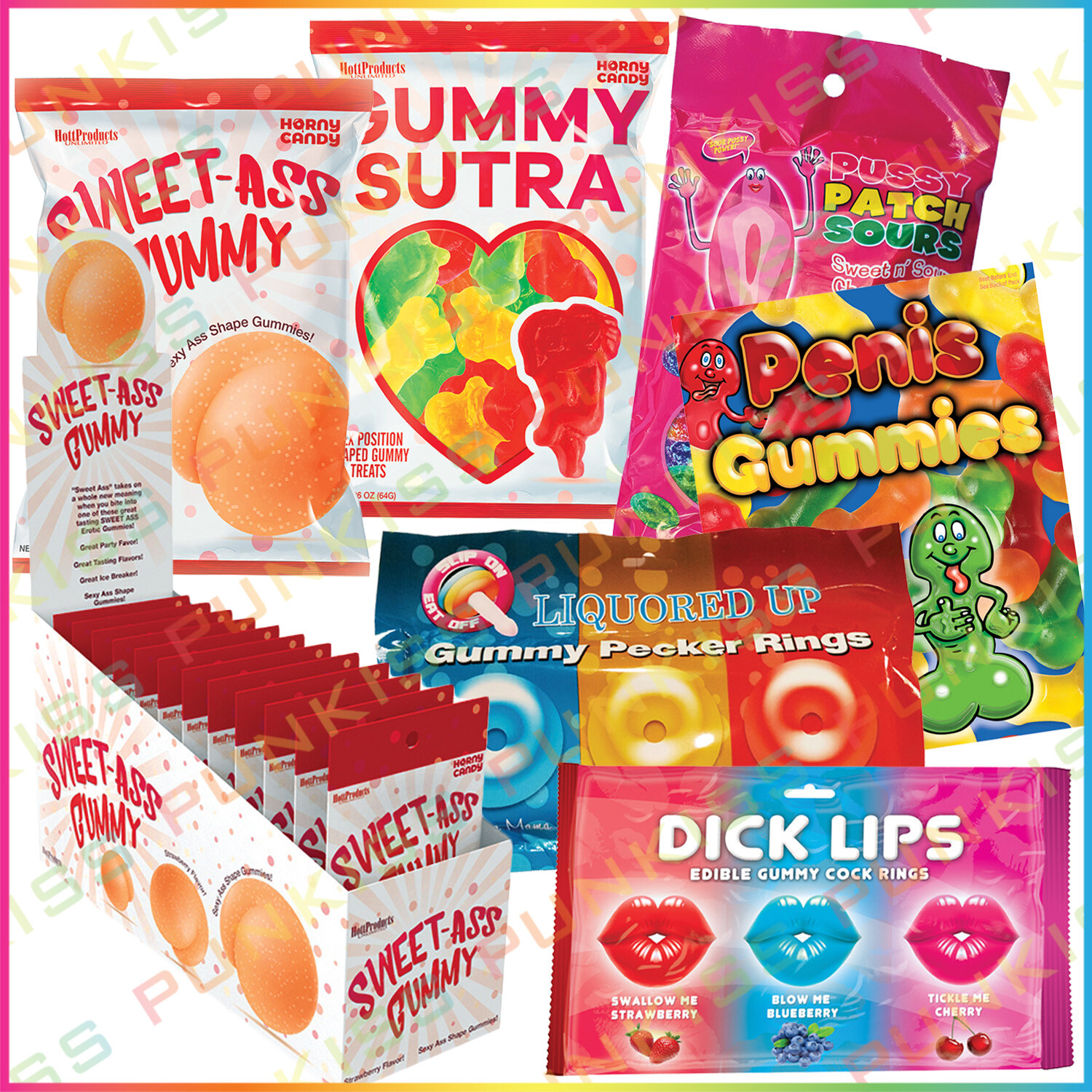 Penis Butt Shaped Gummies Candy💋Adult Themed Bachelorette Party Favor Fun Gift