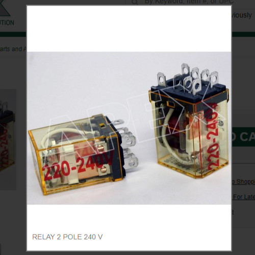RELAY 2 POLE 240 V #9101084-02