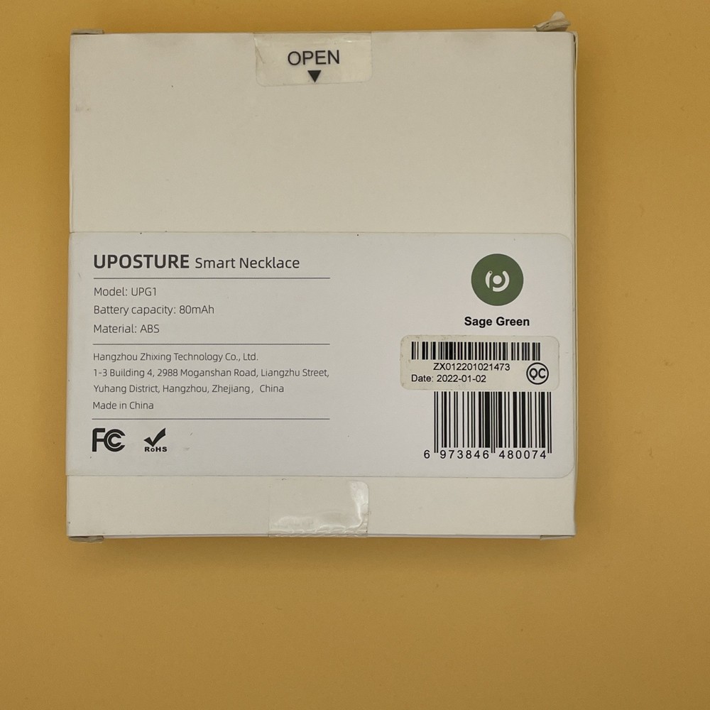 UPosture Smart Necklace Smart Algorithm Posture Trainer, Sage Green.