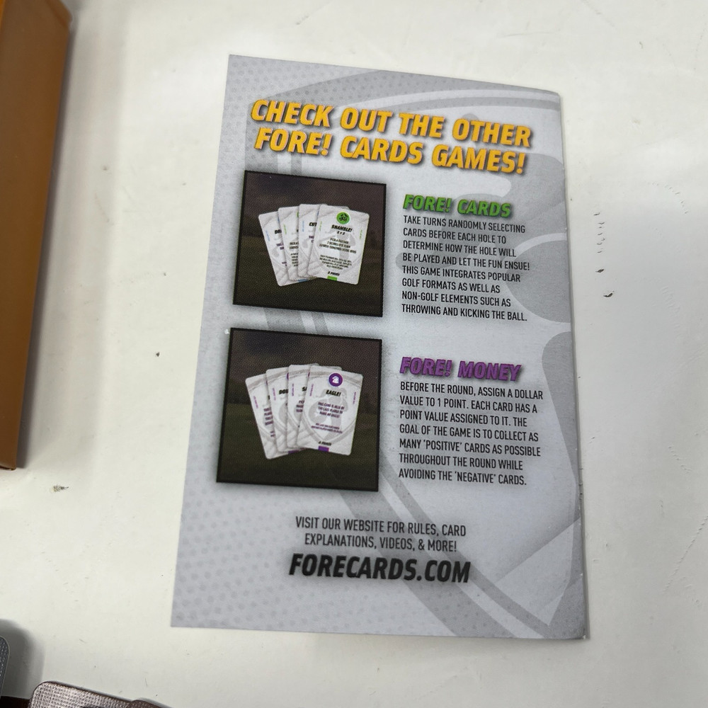 Fore! Drinks On-Course Golf Game Card Game - COMPLETE